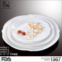 Atacado banquete hotel restaurante jantar prato branco redondo porcelana prato cerâmica pratos pratos